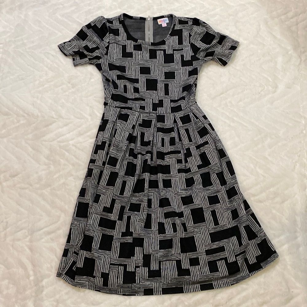 LuLaRoe Geometric Black & White Minimalist And Modern Dress